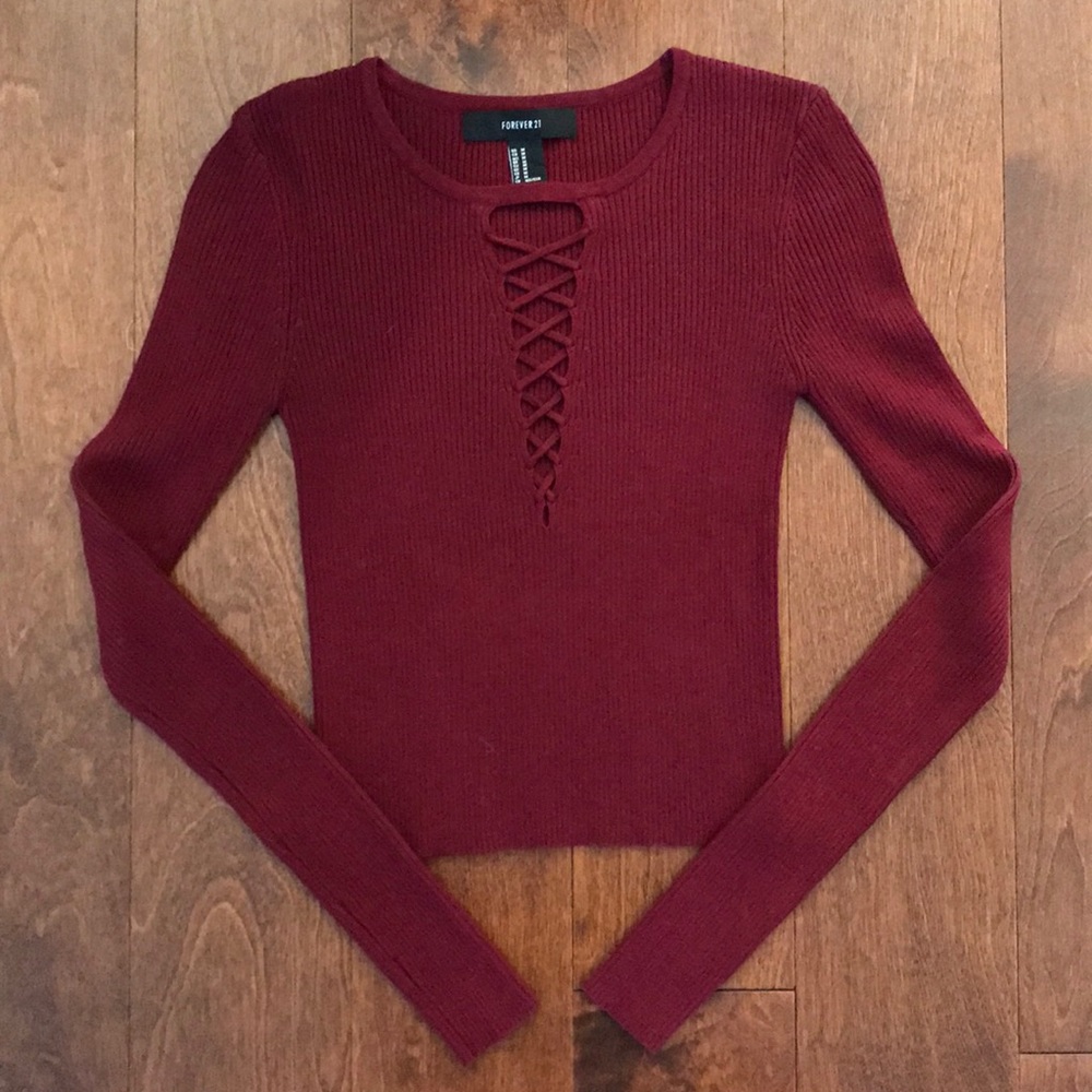 NWOT F21 Criss Cross Crop Top